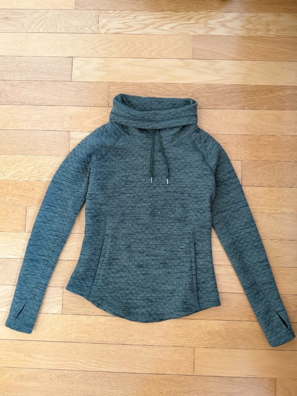 Marmot Quilted Pullover Sweatshirt - Olive/Moss Green Size XS